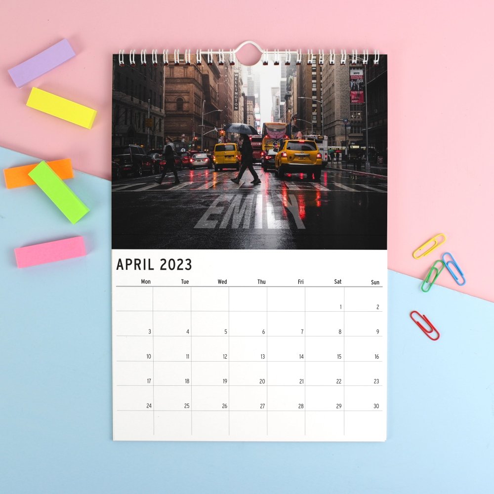 Personalised A4 New York 2026 Calendar
