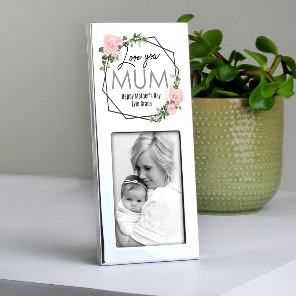 Personalised Abstract Rose 2x3 Inch Photo Frame