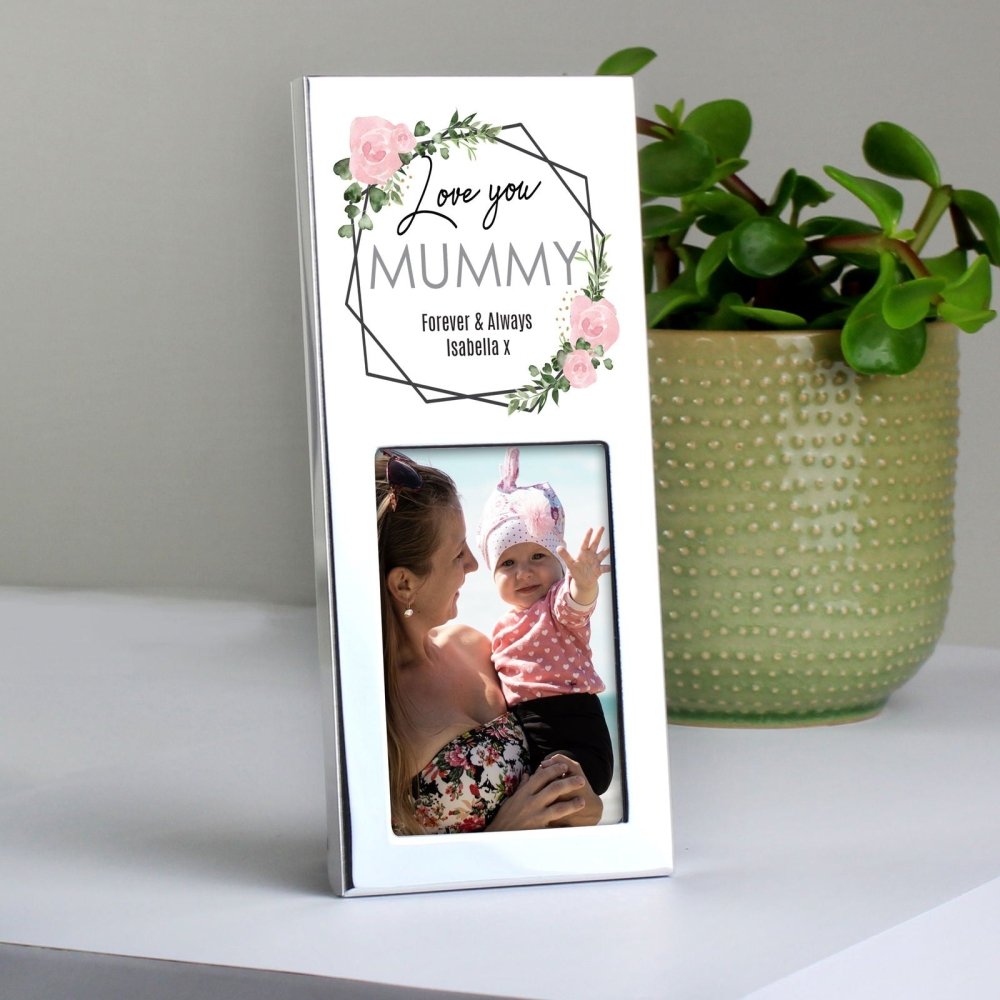 Personalised Abstract Rose 2x3 Inch Photo Frame