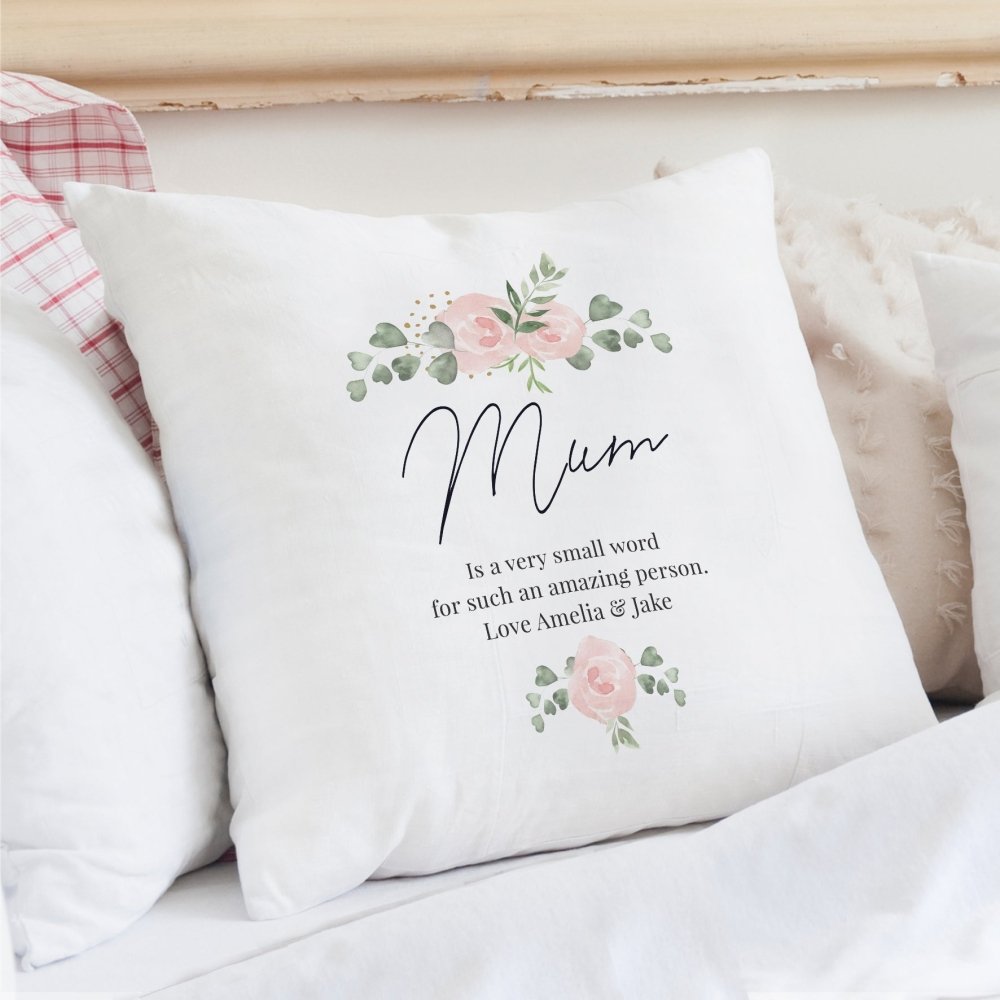 Personalised Abstract Rose Cream Cushion Cover