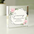 Personalised Abstract Rose Large Crystal Token