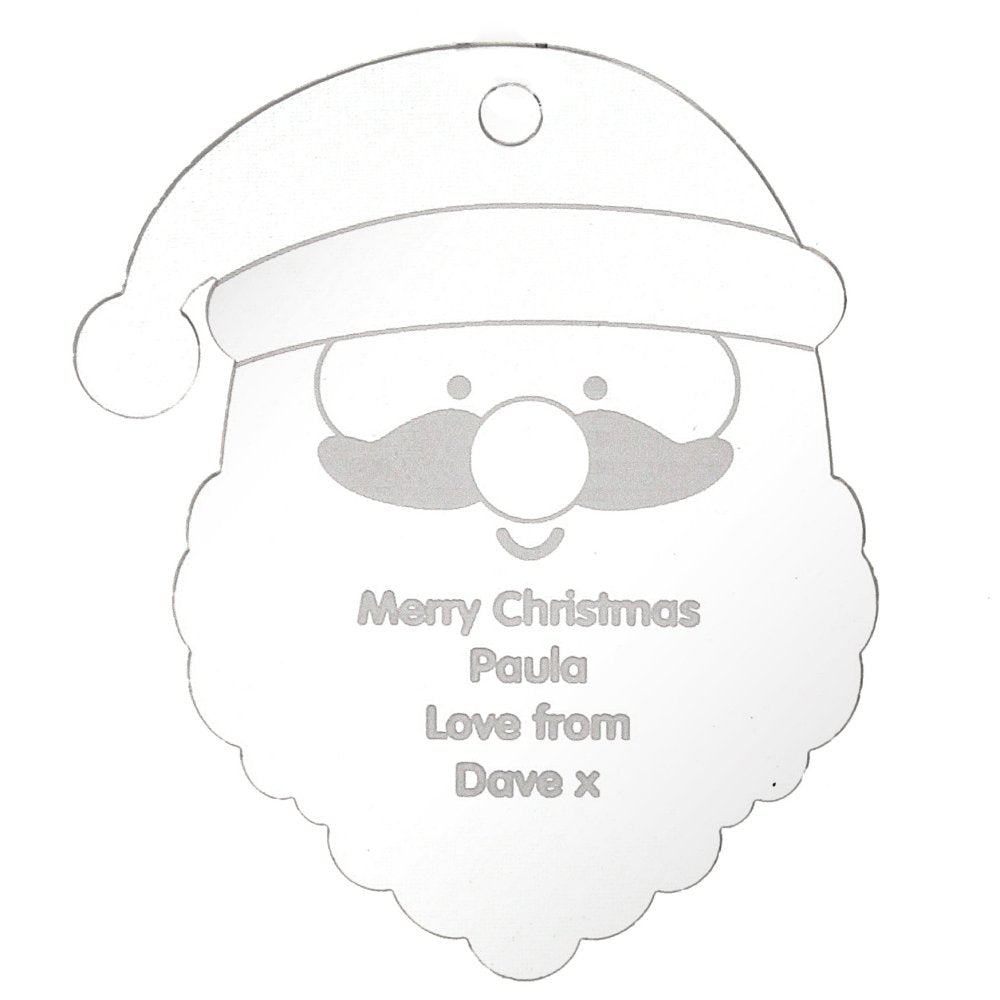 Personalised Acrylic Santa Decoration