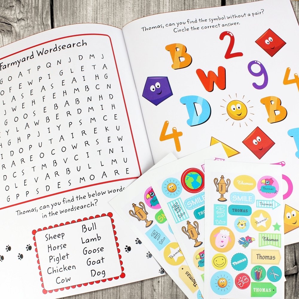 Personalised Activity Book With Stickers