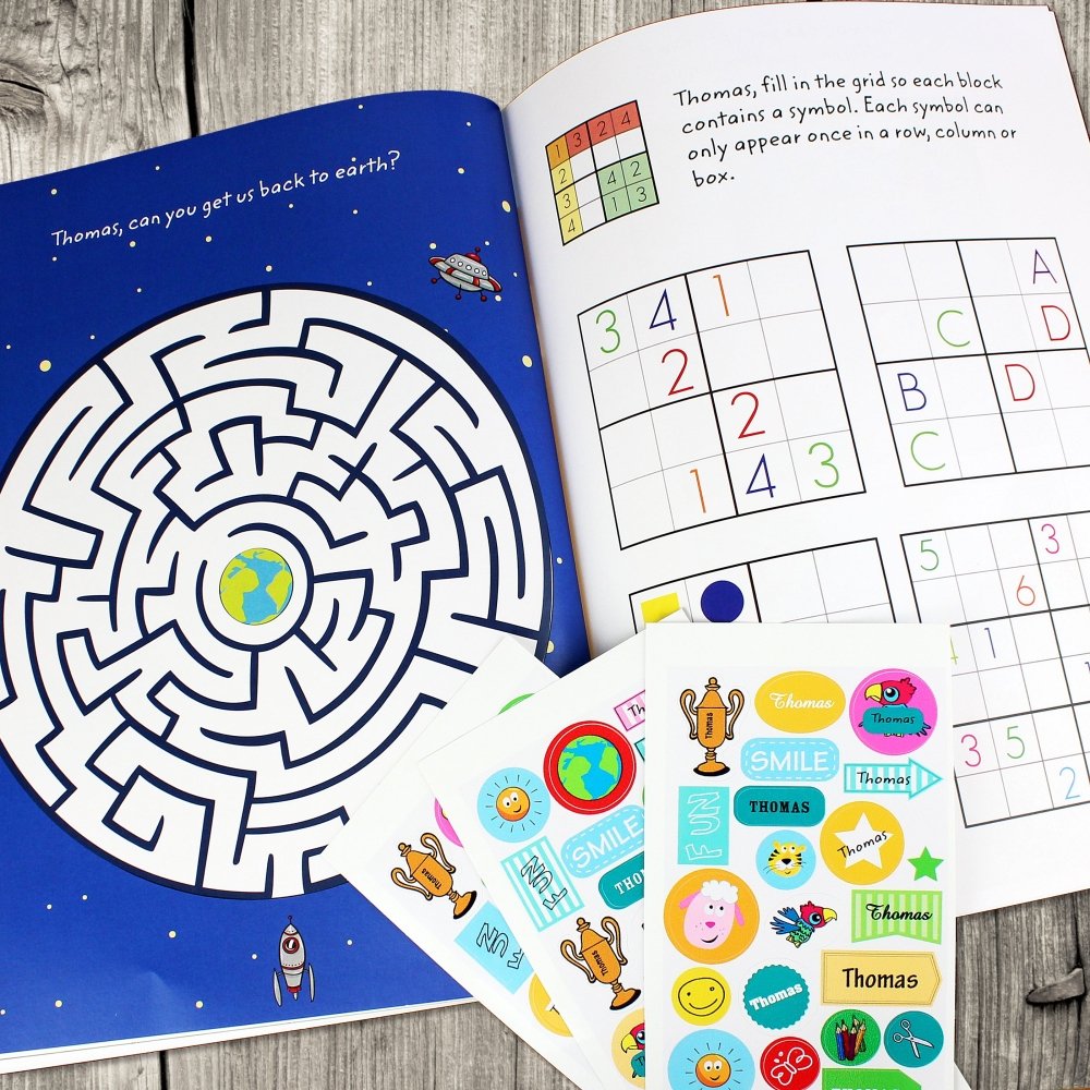 Personalised Activity Book With Stickers