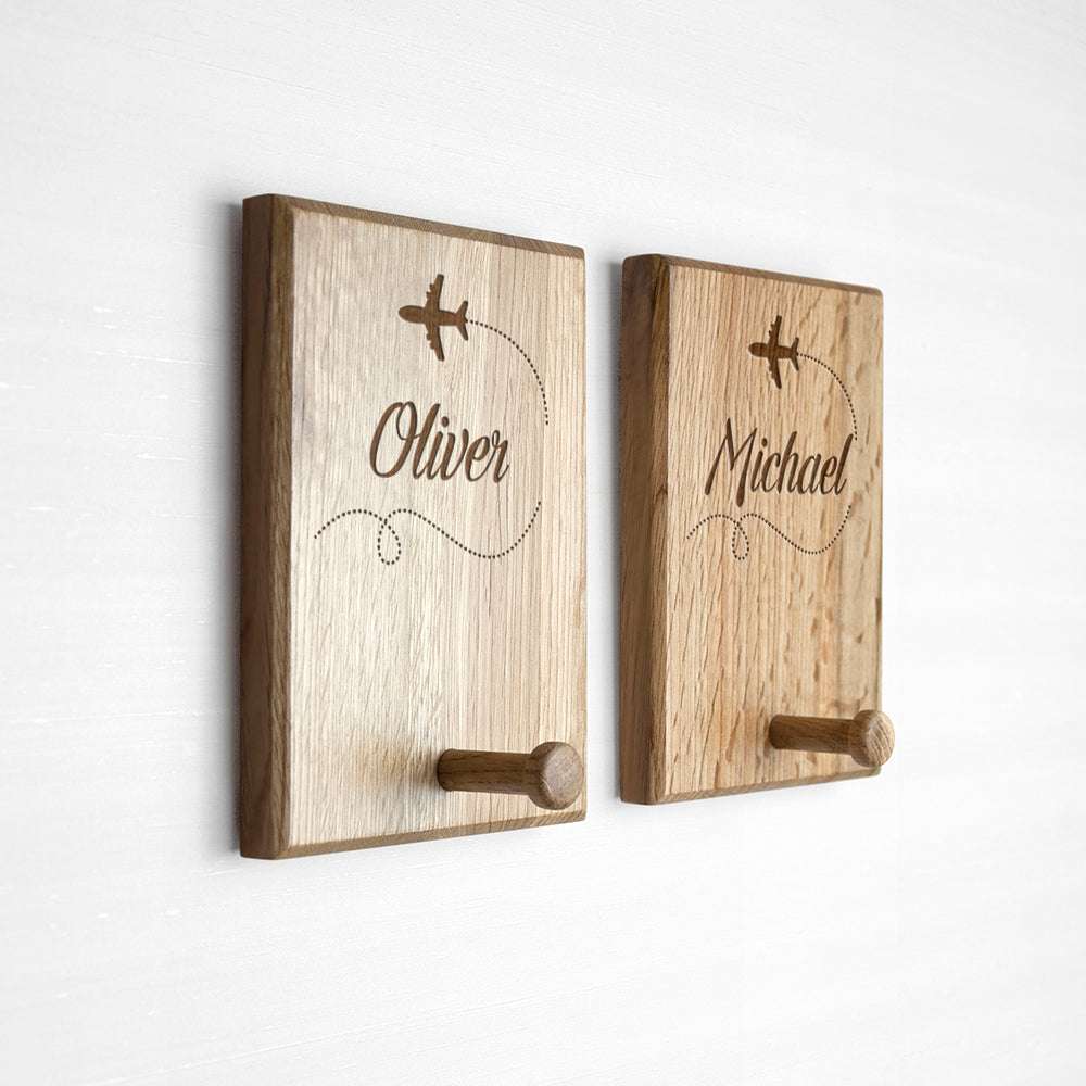 Personalised Aeroplane Peg Hook