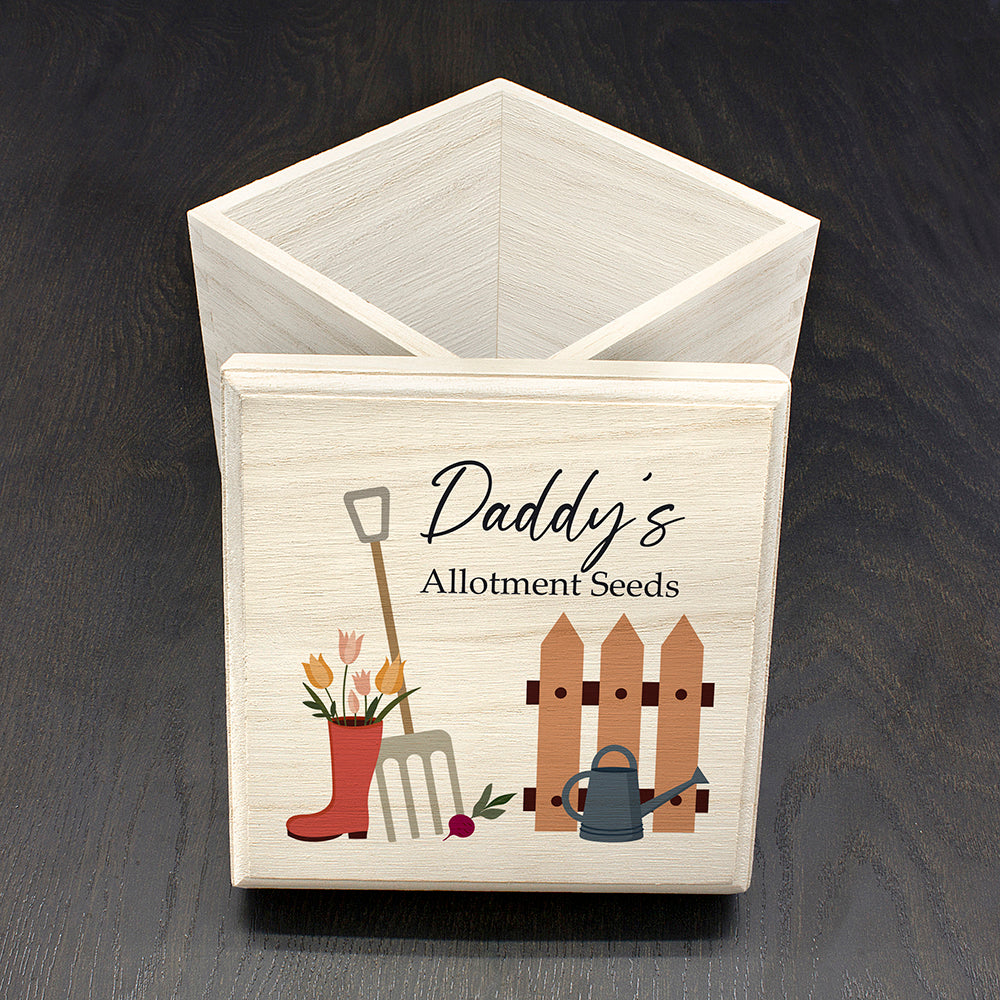 Personalised Personalised Allotment Seeds Box