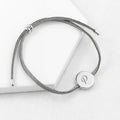 Personalised Personalised Always with You Initial Grey Bracelet