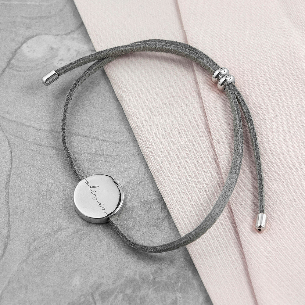 Personalised Personalised Always with You Name Grey Bracelet