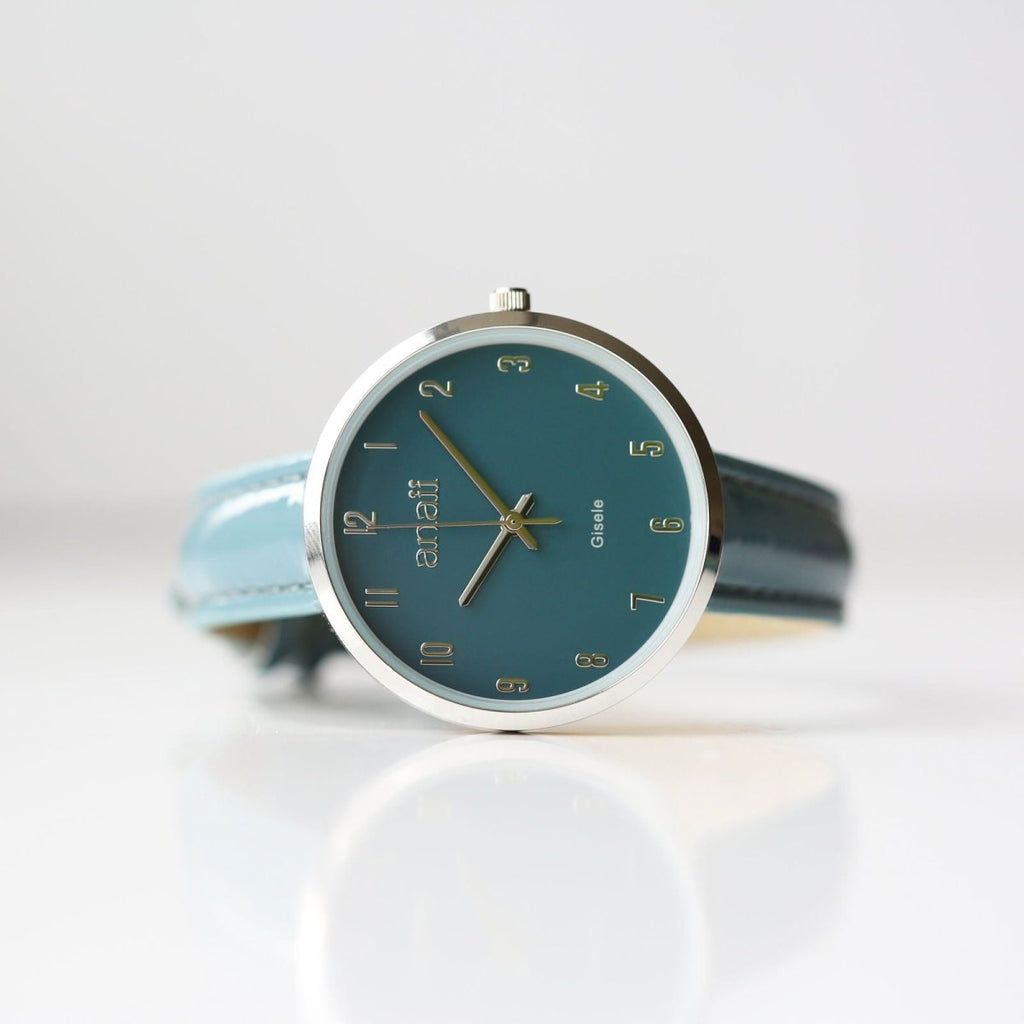Personalised Womens Anaii Watch Handwriting Engraved In Jupiter Teal