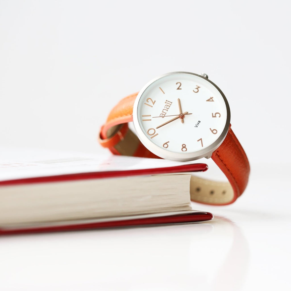 Personalised Anaii Watch Handwriting Engraving Blush Red