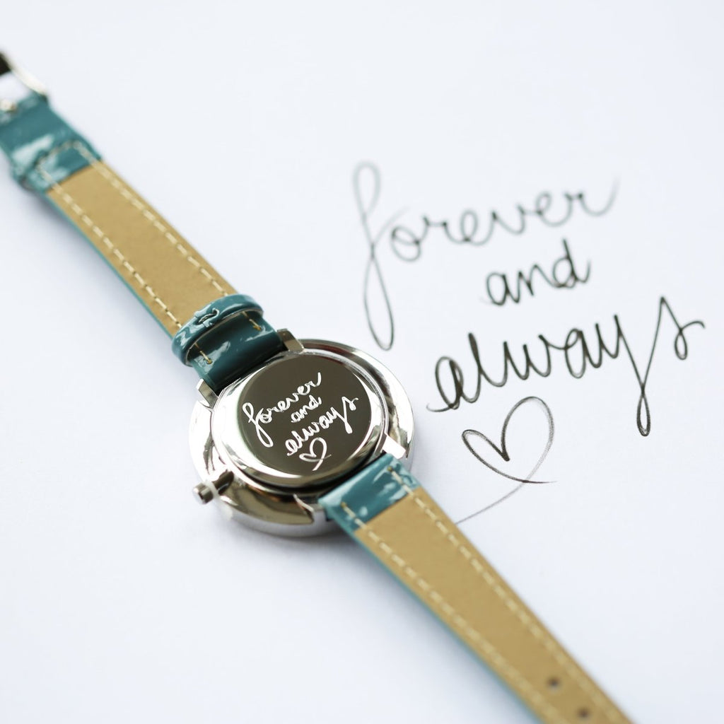 Personalised Anaii Watch Handwriting Engraving Jupiter Teal