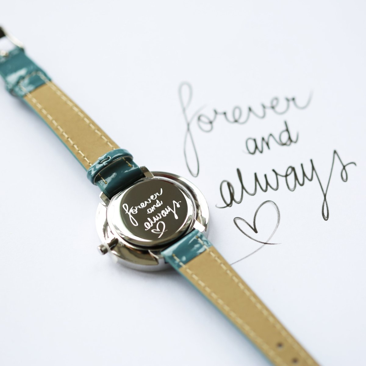 Personalised Anaii Watch Handwriting Engraving Jupiter Teal