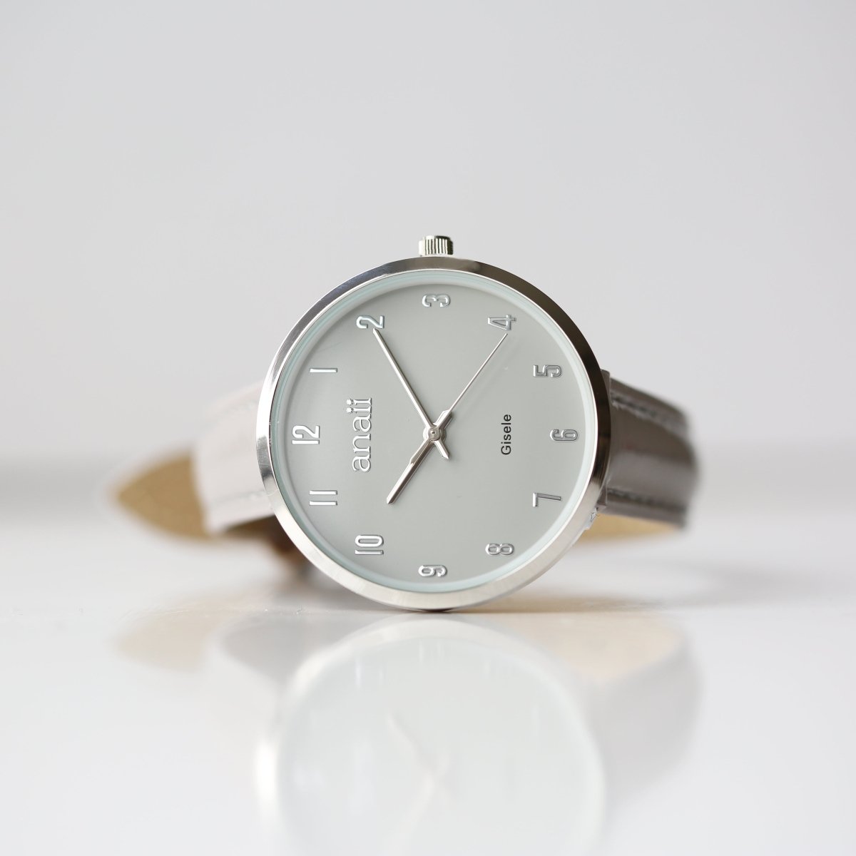 Personalised Anaii Watch In Flint Grey