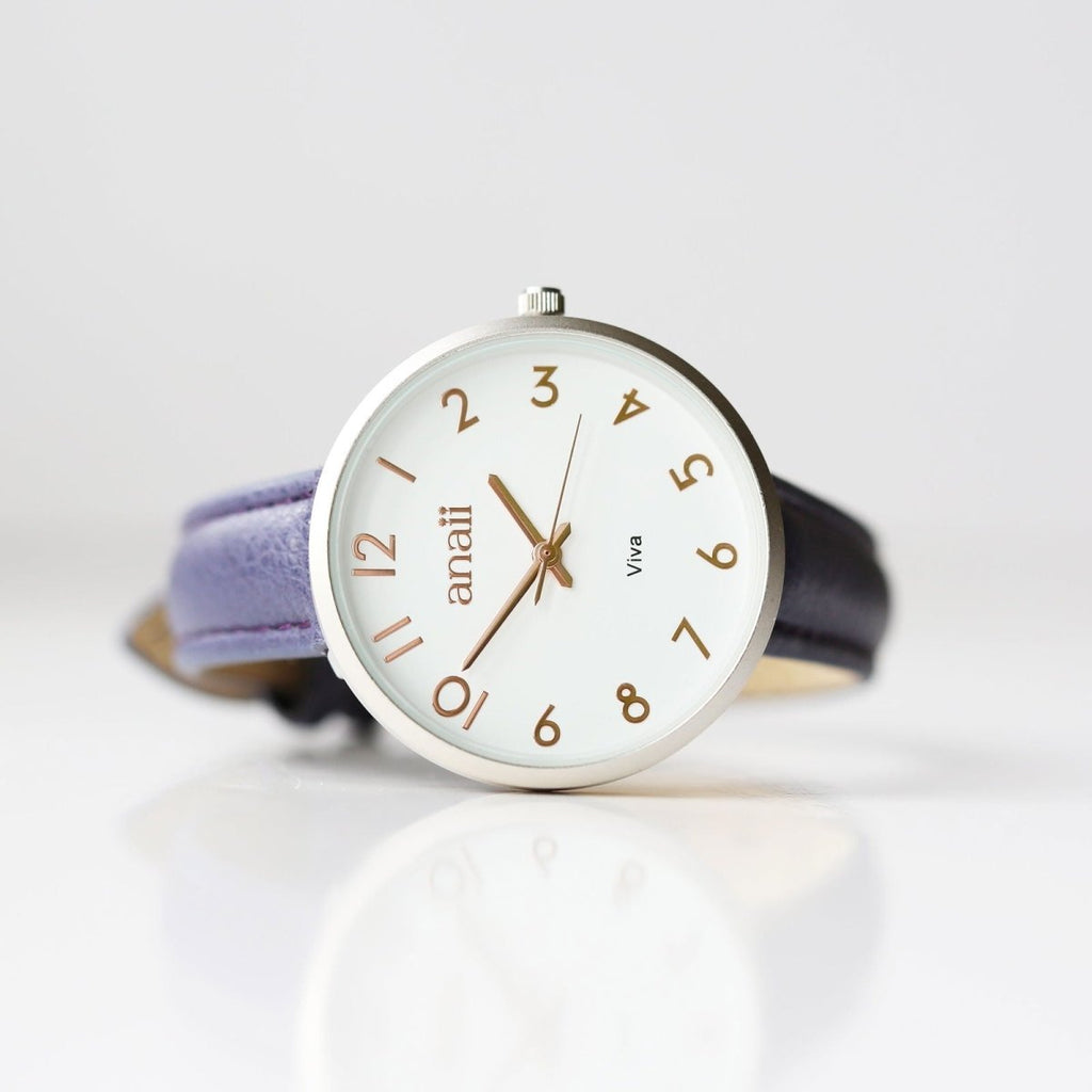 Personalised Anaii Watch In Orchid Purple