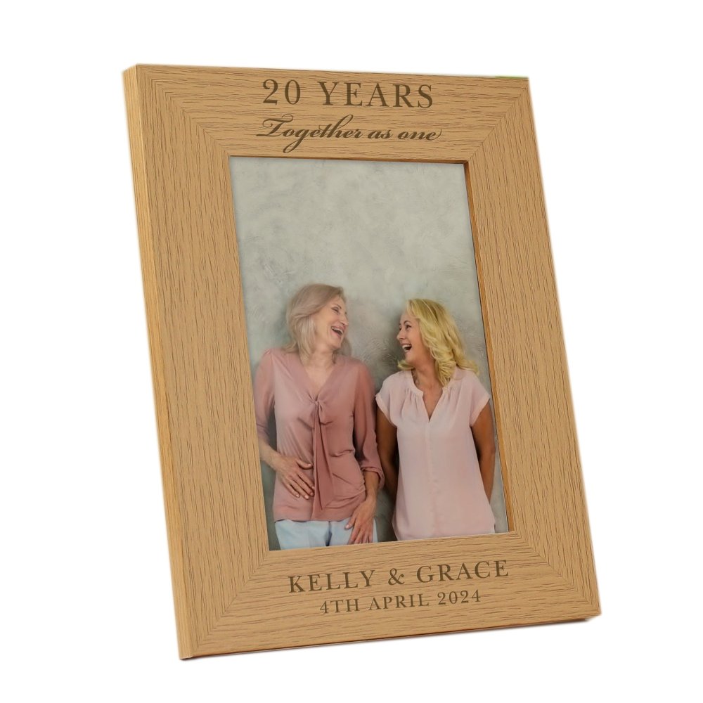 Personalised Anniversary 5x7 Inch Wooden Photo Frame