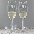 Personalised Anniversary Pair Of Flutes