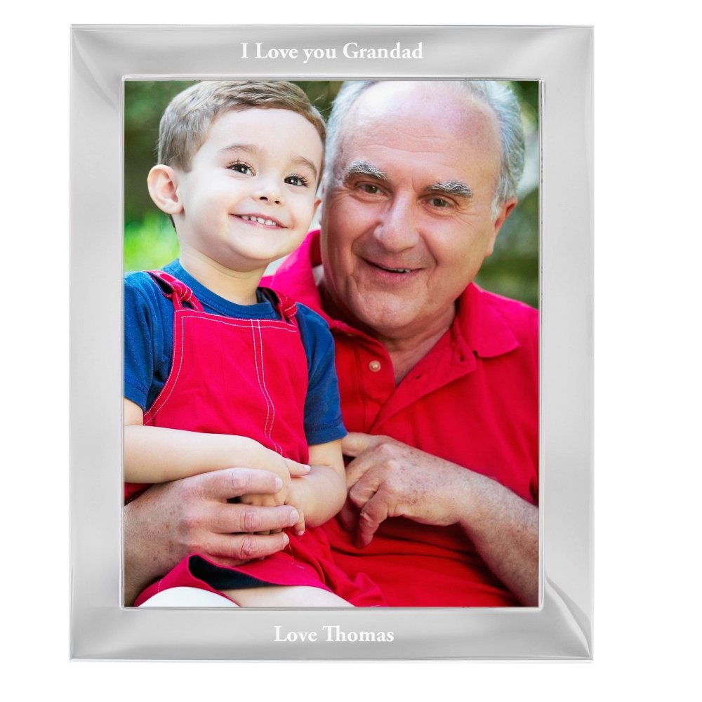 Personalised Any Message 8x10 Inch Silver Photo Frame