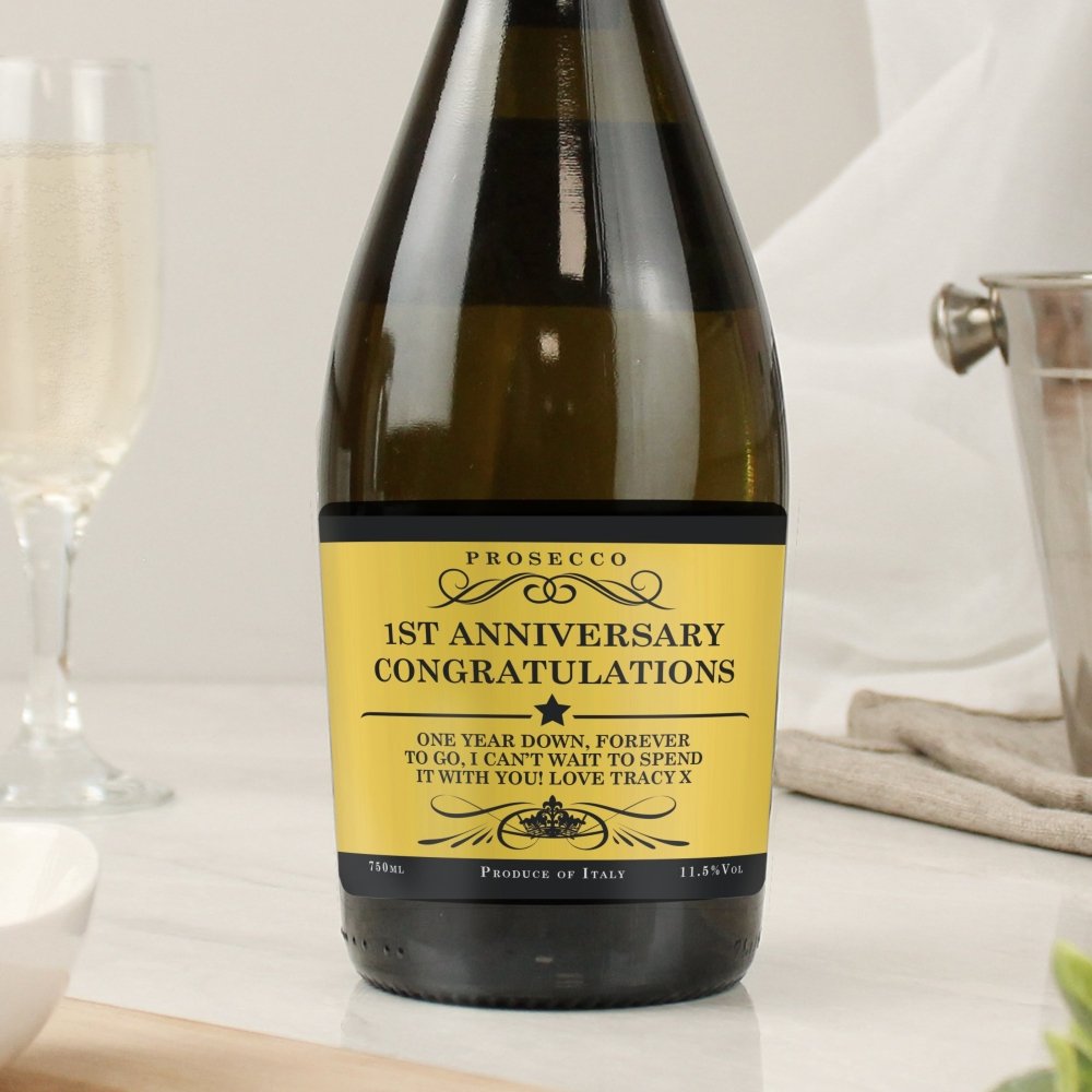 Personalised Any Message Bottle Of Prosecco