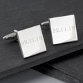 Personalised Any Message Square Cufflinks - 1 Line
