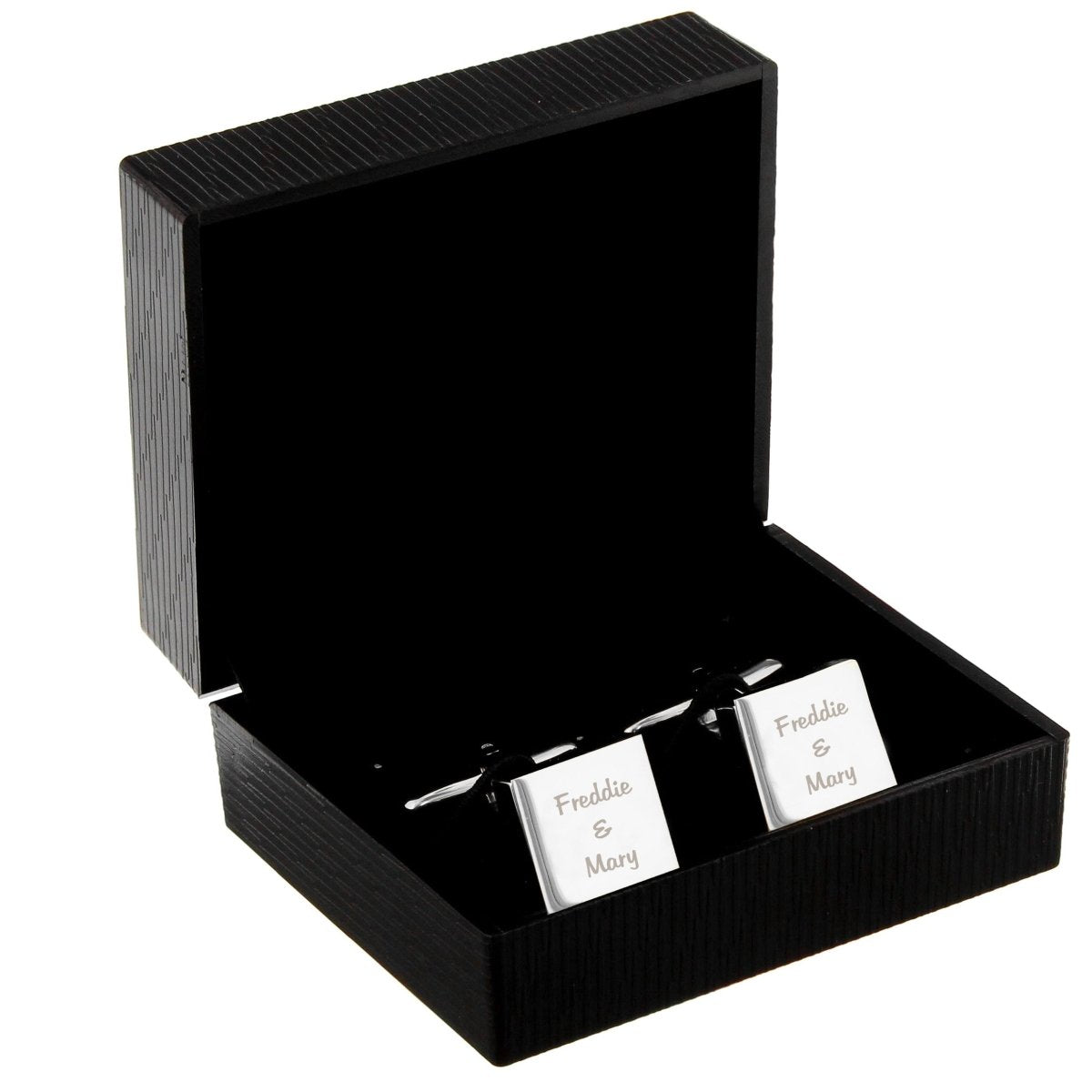 Personalised Any Message Square Cufflinks - 3 Lines