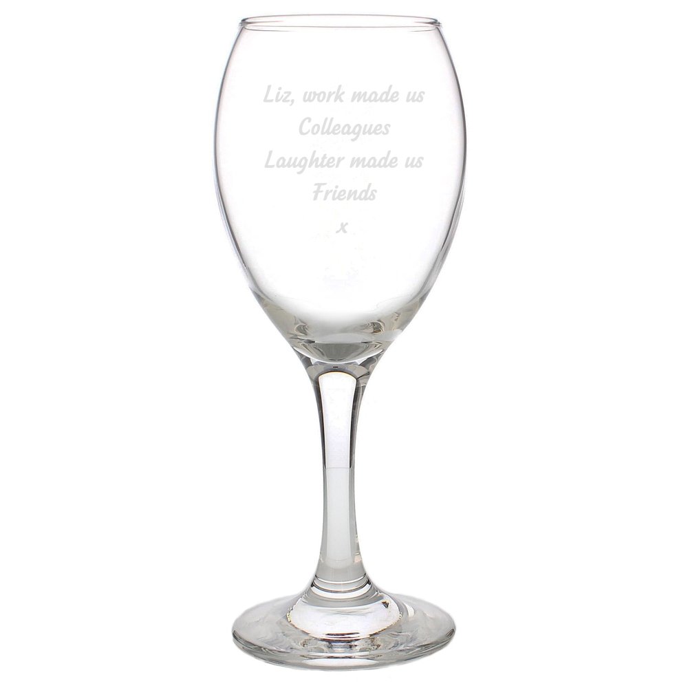Personalised Any Message Wine Glass