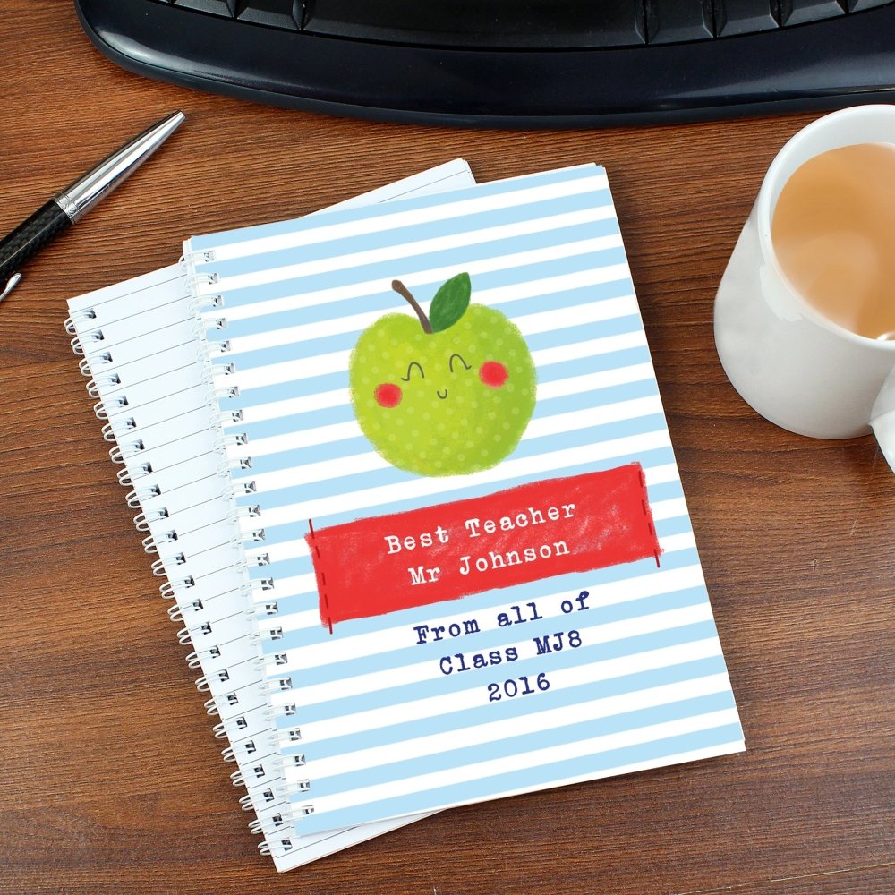 Personalised Apple For The Teacher A5 Notebook
