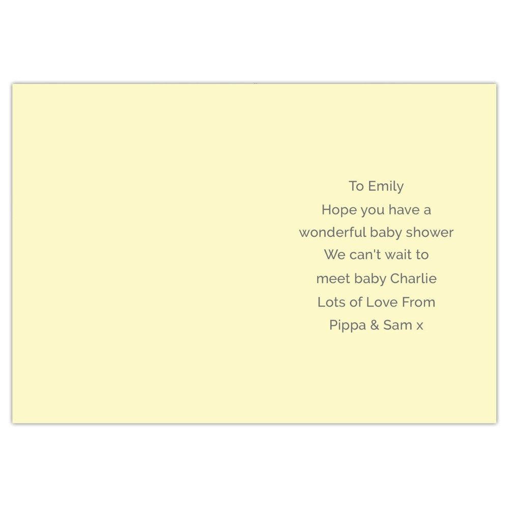 Personalised Baby Shower And New Baby Card
