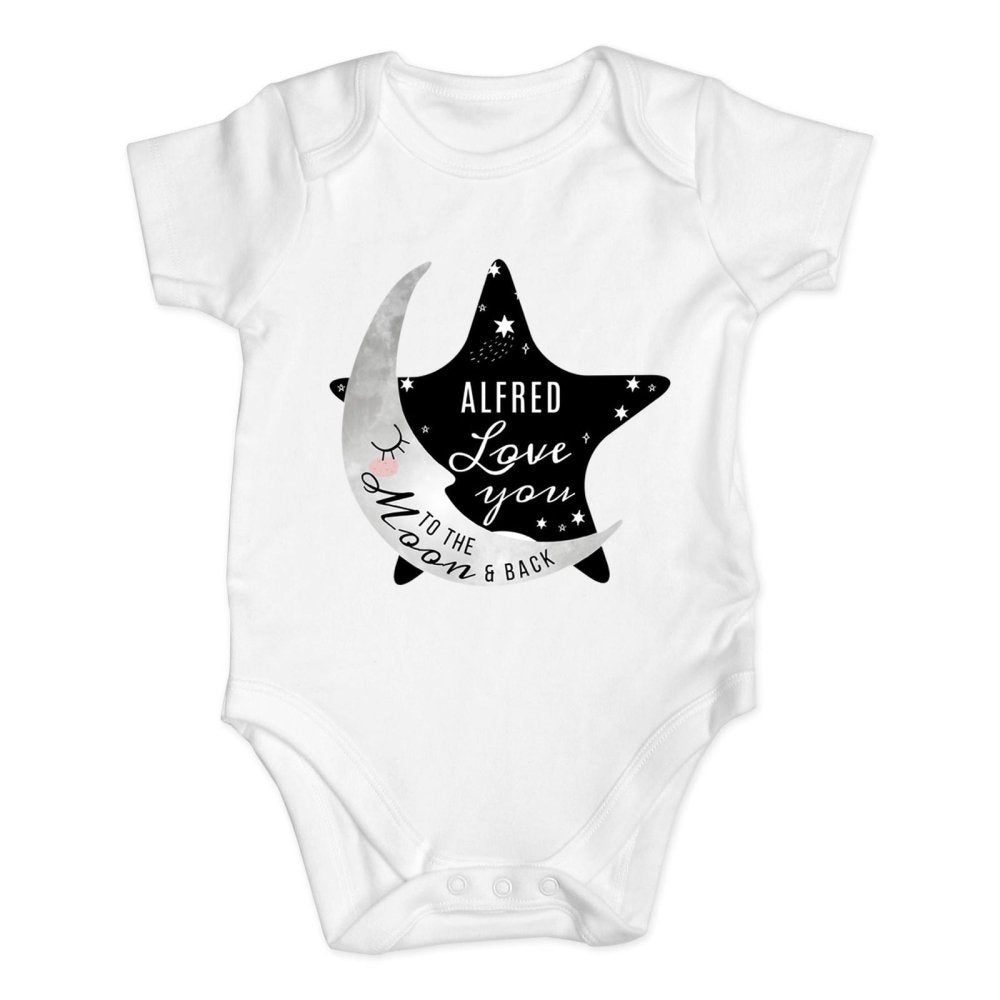 Personalised Baby To The Moon And Back 0-3 Months Baby Vest