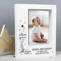 Personalised Baby To The Moon And Back 5x7 Inch Box Photo Frame