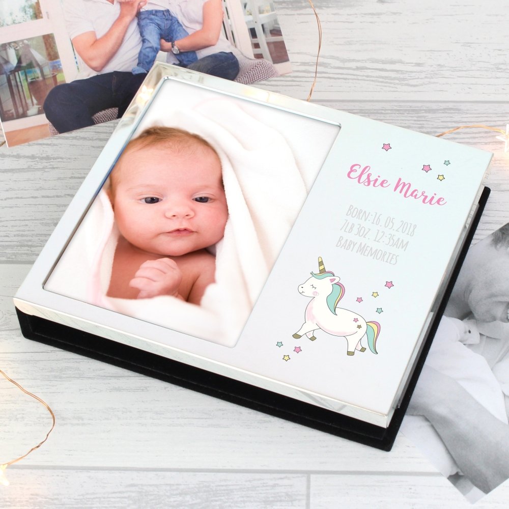 Personalised Baby Unicorn 6x4 Inch Photo Frame Album