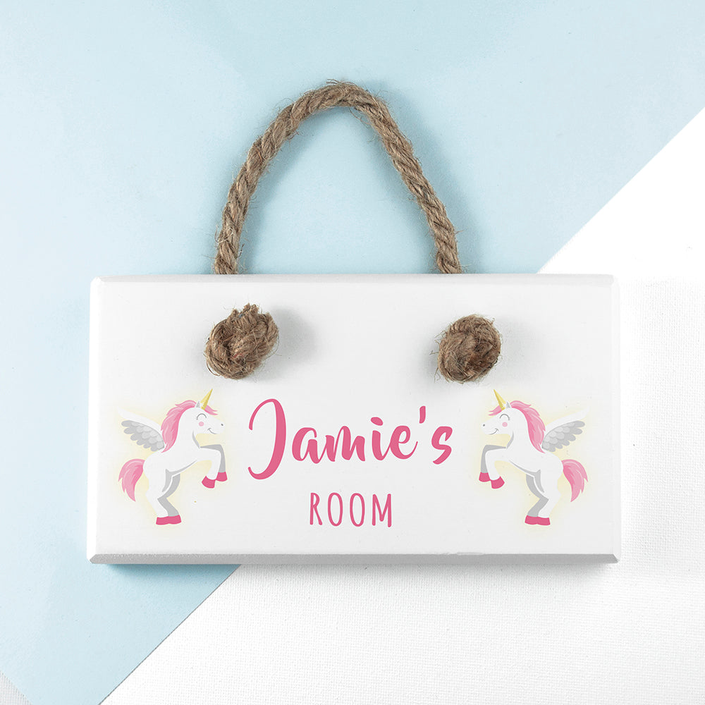 Personalised Personalised Baby Unicorn Door Sign