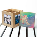Personalised Baby Unicorn Rainbow Photo Cube