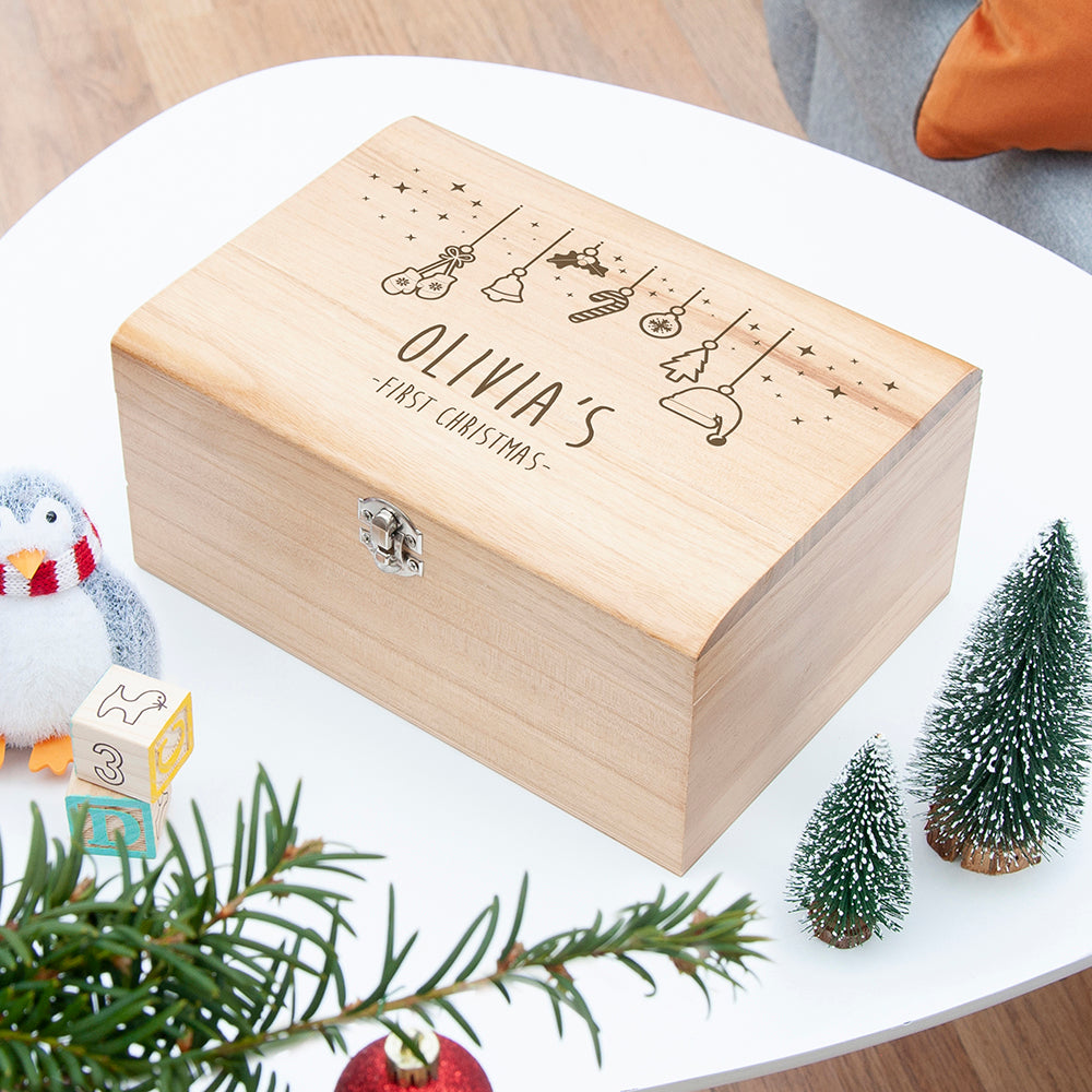 Personalised Personalised Baby's First Christmas Eve Chest