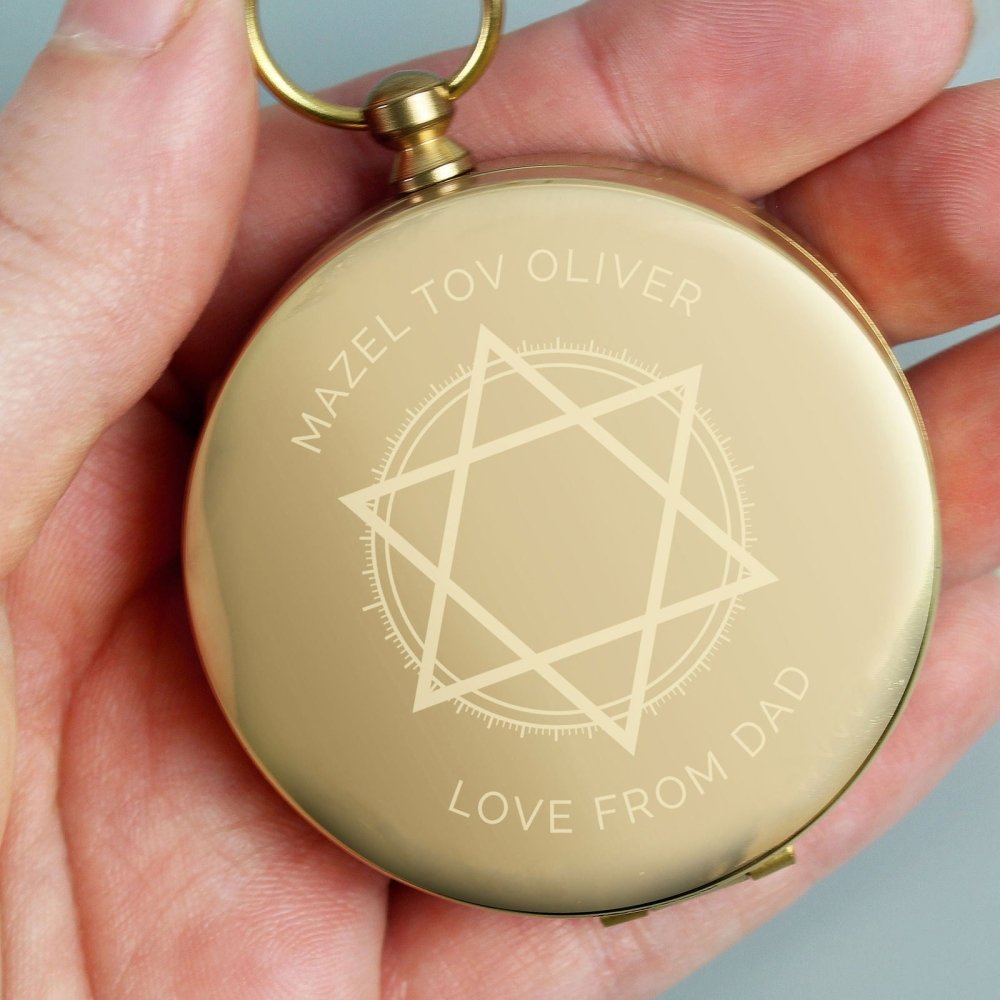 Personalised Bar And Bat Mitzvah Keepsake Compass