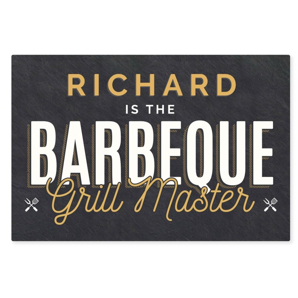 Personalised Bbq Grill Master Metal Sign