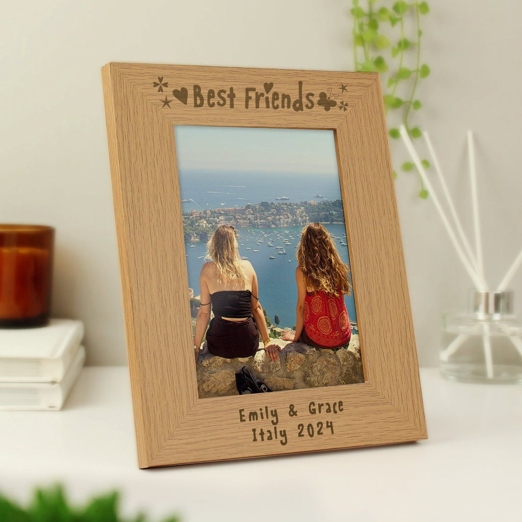 Personalised Best Friends 5x7 Inch Wooden Photo Frame