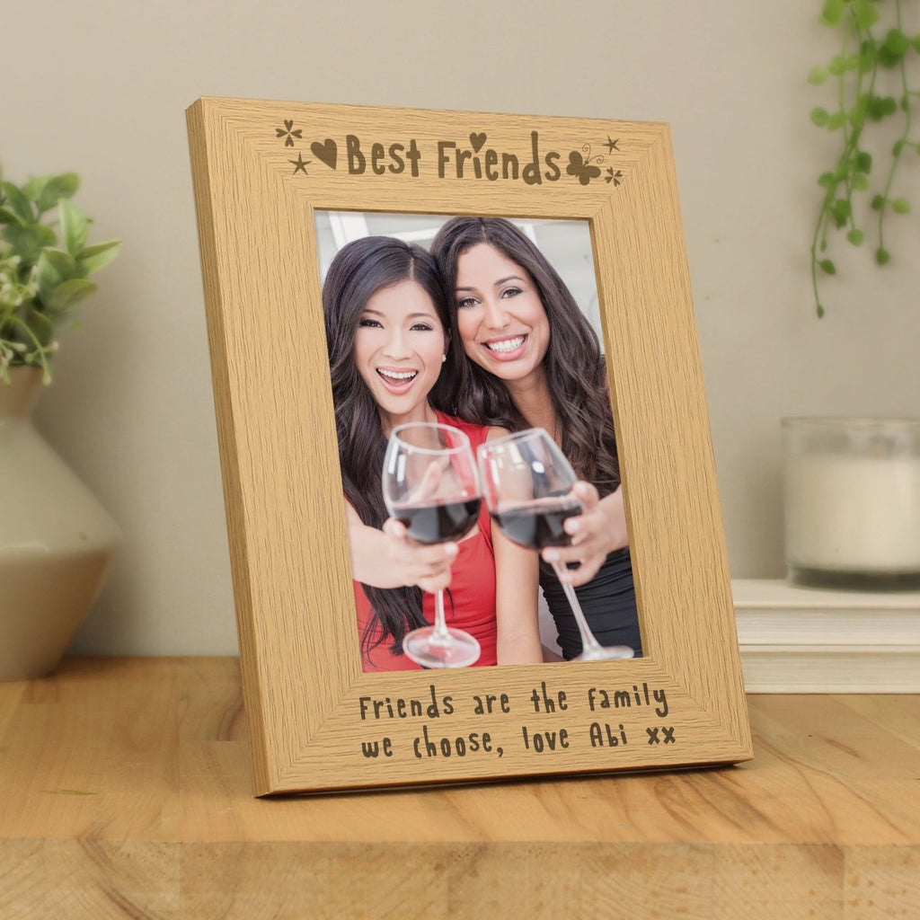 Personalised Best Friends 5x7 Inch Wooden Photo Frame