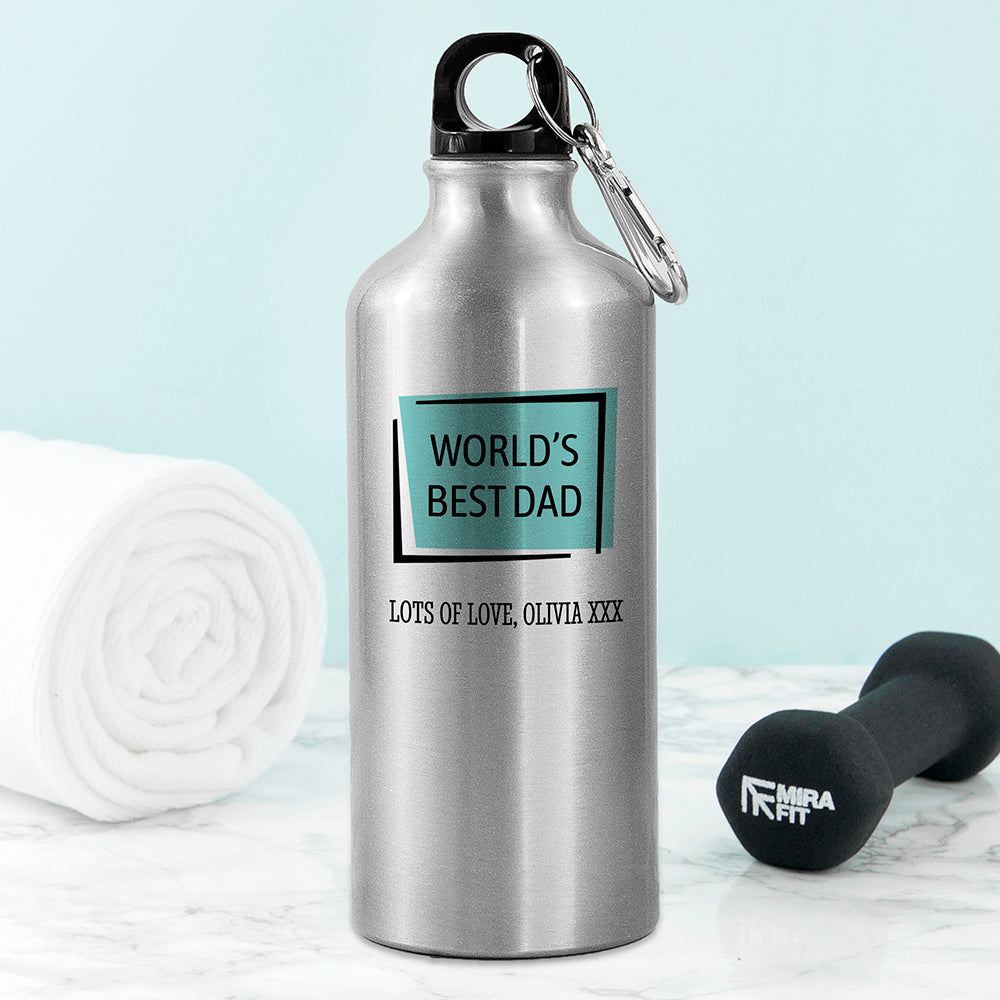 Personalised Personalised Best... Silver Water Bottle