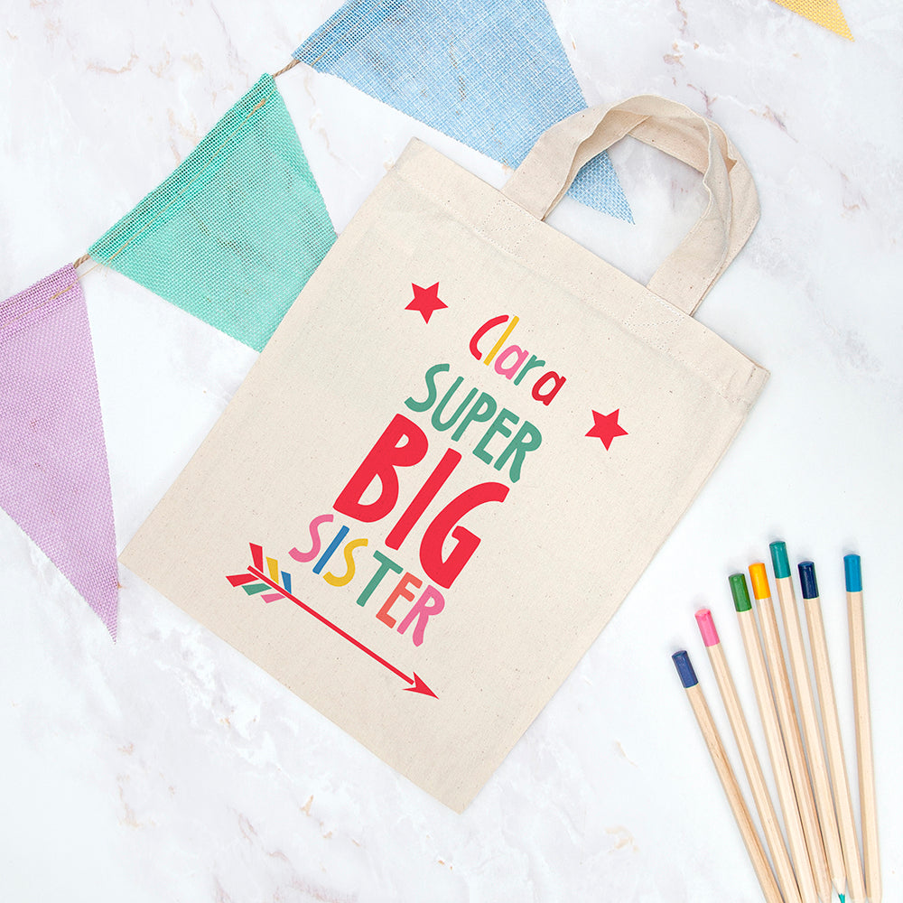 Personalised Personalised Big Sister Mini Tote Bag
