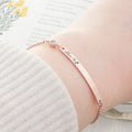 Personalised Personalised Birth Flower Swarovski Crystal Rose Gold Bracelet