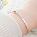 Personalised Personalised Birth Flower Swarovski Crystal Rose Gold Bracelet