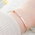 Personalised Personalised Birth Flower Swarovski Crystal Rose Gold Bracelet