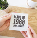 Personalised Personalised Birth Year Glass Coaster