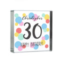 Personalised Birthday Colour Confetti Crystal Token