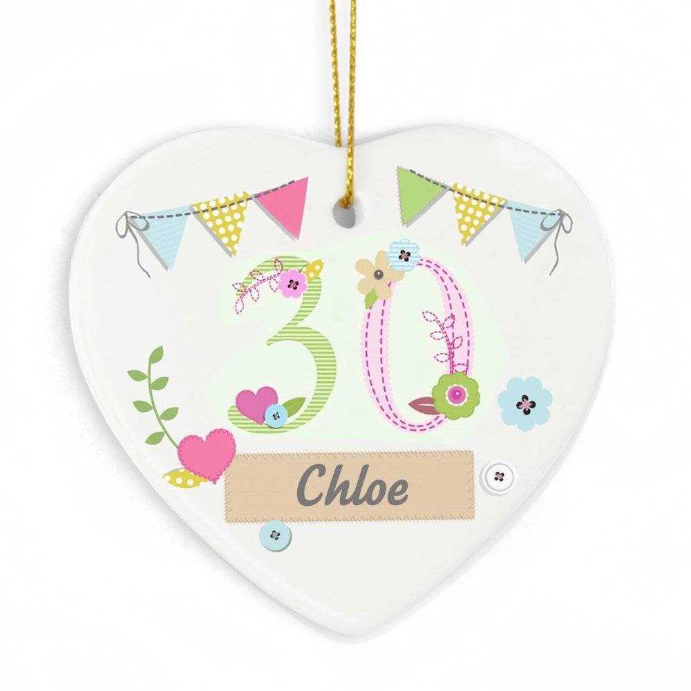 Personalised Birthday Craft Ceramic Heart