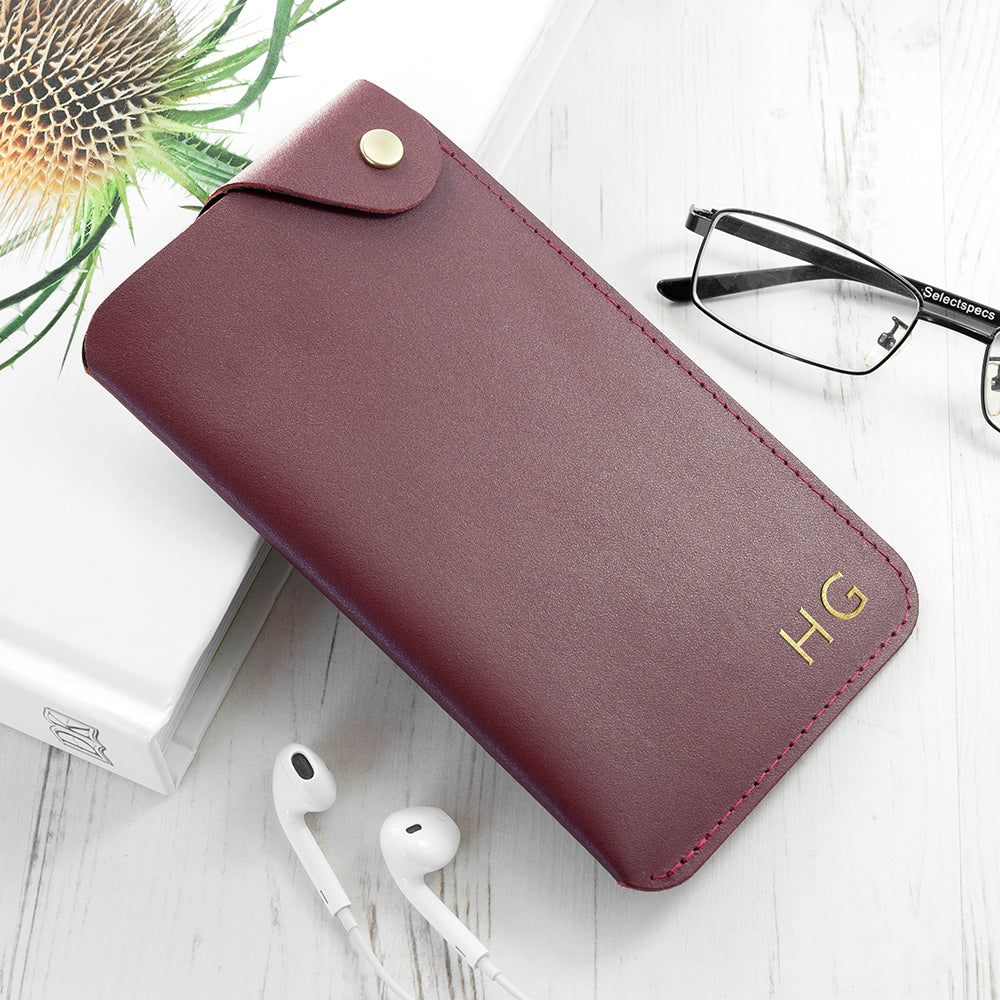Personalised Personalised Leather Glasses Case