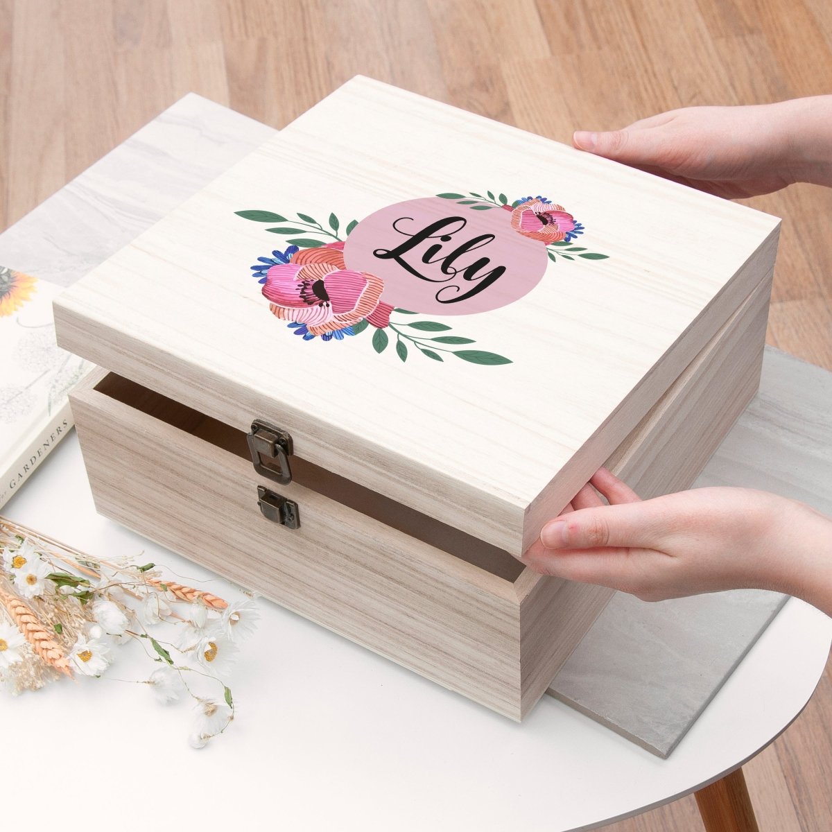 Personalised Blooming Flower Bridesmaid Keepsake Box