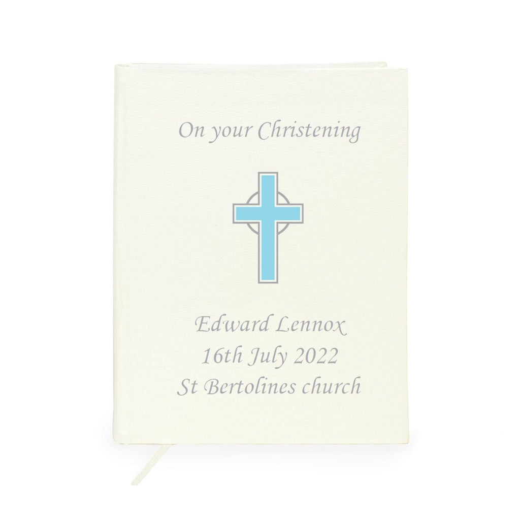 Personalised Blue Cross Holy Bible - Eco-Friendly