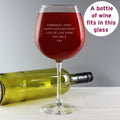 Personalised Bold Statement Bottle Of Wine Glass
