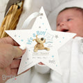 Personalised Boofle Its A Boy Wooden Star Decoration